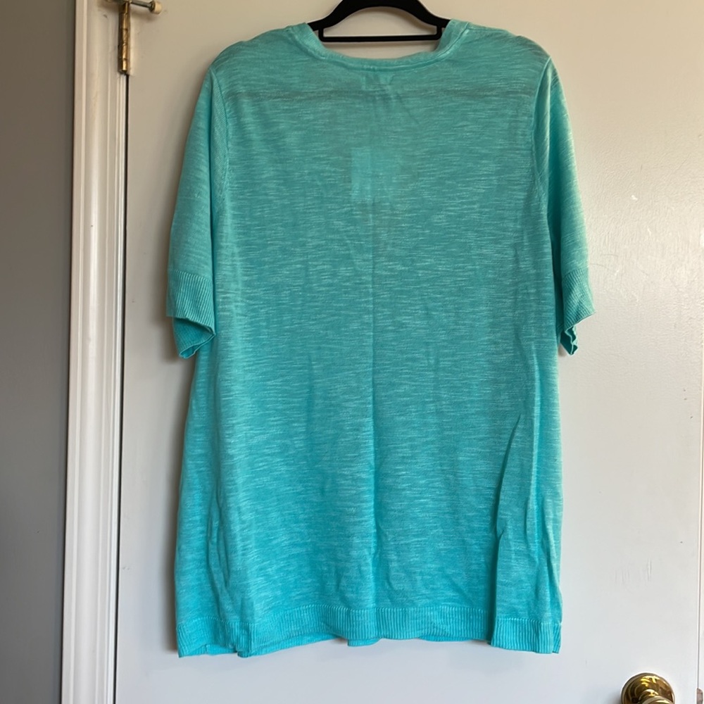 Croft & Barrow Turquoise Cardigan - Picture 8 of 9